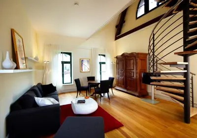 Ein Sitzbereich in der Unterkunft Villa Trautz Appartements