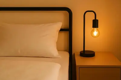 Ein Bett oder Betten in einem Zimmer der Unterkunft SMS-Homes I Auszeit am Wartberg-Heilbronn