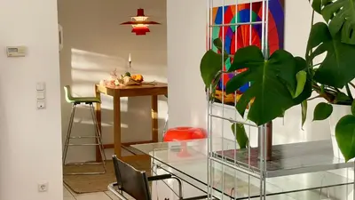 Ein Sitzbereich in der Unterkunft Luxuriöse, 3 - Schlafzimmer Ferienwohnung mit Tiefgarage & Balkon