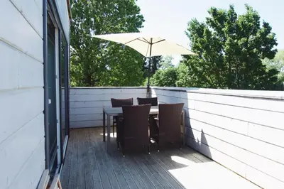 Ein Balkon oder eine Terrasse in der Unterkunft Germany's Ferienwohnung