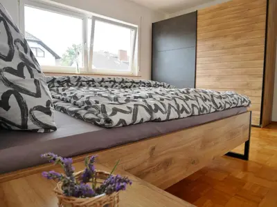 Ein Bett oder Betten in einem Zimmer der Unterkunft Ferienwohnung Barbara Stauder
