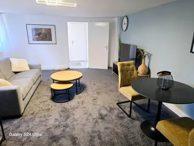 Ein Sitzbereich in der Unterkunft Gemütliche Einliegerwohnung