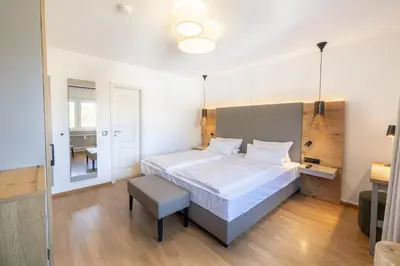 Ein Bett oder Betten in einem Zimmer der Unterkunft Haus am Weinberg