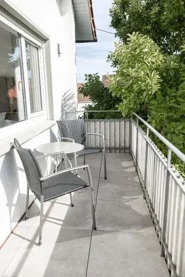 Ein Balkon oder eine Terrasse in der Unterkunft Haus am Weinberg