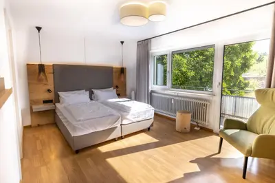 Ein Bett oder Betten in einem Zimmer der Unterkunft Haus am Weinberg