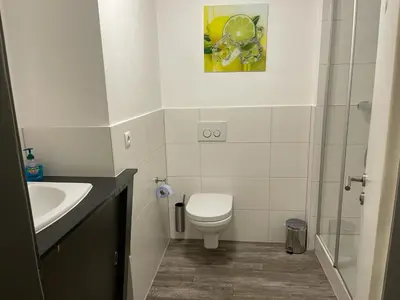 Ein Badezimmer in der Unterkunft Boardinghouse Behrend I