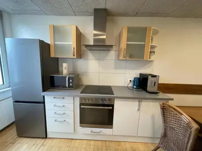 Küche/Küchenzeile in der Unterkunft Boardinghouse Behrend I