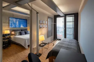 Ein Bett oder Betten in einem Zimmer der Unterkunft Lollipops-100qm-5Bed-Parken-View