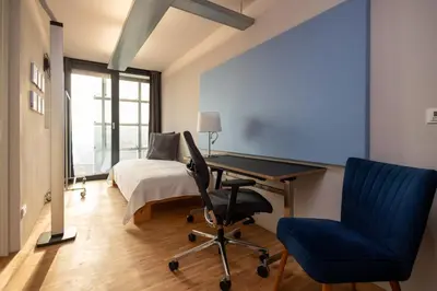 Ein Bett oder Betten in einem Zimmer der Unterkunft Lollipops-100qm-5Bed-Parken-View