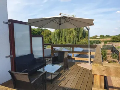 Ein Balkon oder eine Terrasse in der Unterkunft Ferien- und Monteurwohnung Grünstadt-Worms