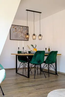 Ein Sitzbereich in der Unterkunft Ferienwohnung mit Sonnenbalkon & Parkplatz