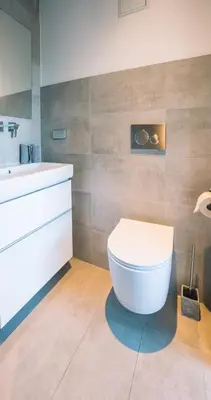 Ein Badezimmer in der Unterkunft Vintage Apartment Schwetzingen - 2 Zimmer - Küche, Bad & Balkon