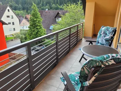 Ein Balkon oder eine Terrasse in der Unterkunft Willkommen im Nordschwarzwald