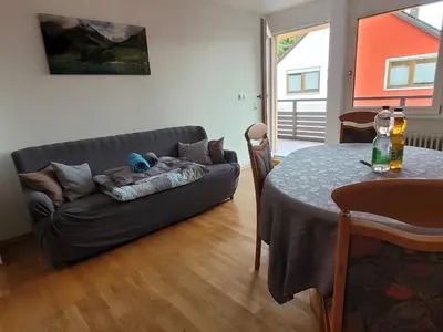 Ein Sitzbereich in der Unterkunft Willkommen im Nordschwarzwald