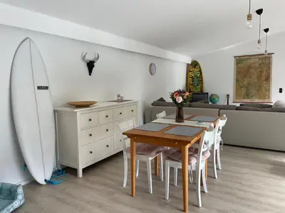 Grundriss der Unterkunft Dachwohnung mit Blick auf den Wagenberg
