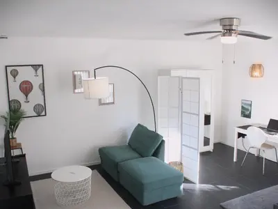 Ein Sitzbereich in der Unterkunft Ferienwohnung Rimbach im Odenwald