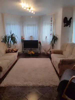 Ein Sitzbereich in der Unterkunft Idyllische Ferienwohnung