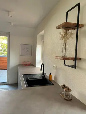 Küche/Küchenzeile in der Unterkunft Neubau Wohnung mit 2 Terrassen