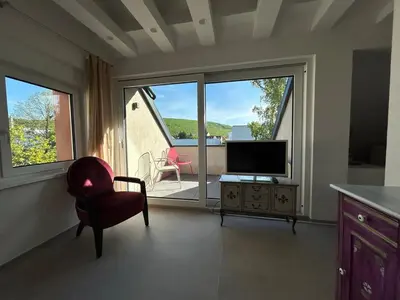 TV/Unterhaltungsangebot in der Unterkunft Neubau Wohnung mit 2 Terrassen