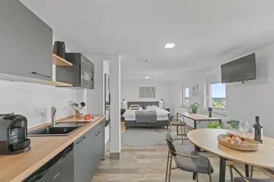 Küche/Küchenzeile in der Unterkunft RICLS Apartmenthaus Wurmberg - BRIGHT Collection