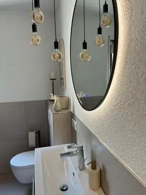 Ein Badezimmer in der Unterkunft Stylische Designwohnung direkt am Schloss Bruchsal mit 80 m2
