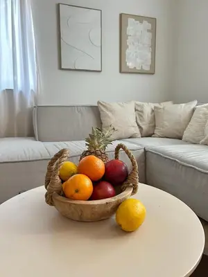 Ein Sitzbereich in der Unterkunft Stylische Designwohnung direkt am Schloss Bruchsal mit 80 m2