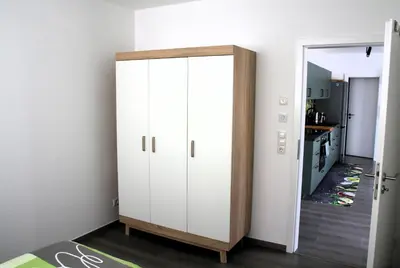 Ein Bett oder Betten in einem Zimmer der Unterkunft Ruheoase im kleinen Odenwald