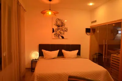 Ein Bett oder Betten in einem Zimmer der Unterkunft PrivateSpa - Meine Wellness Oase
