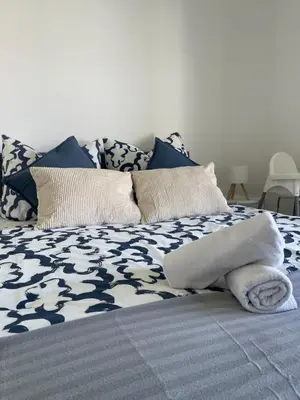 Ein Bett oder Betten in einem Zimmer der Unterkunft Apartment Lessy - Karlsruhe Innenstadwest