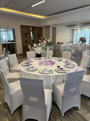 Ein Sitzbereich in der Unterkunft Hotel am Schlosspark