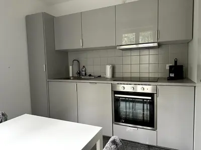 Küche/Küchenzeile in der Unterkunft großzügige Wohnung in Sinsheim