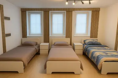 Ein Bett oder Betten in einem Zimmer der Unterkunft Monteur- und Ferienwohnung Neustadt an der Weinstraße