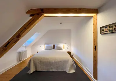 Ein Bett oder Betten in einem Zimmer der Unterkunft Ferienwohnung Altmühle