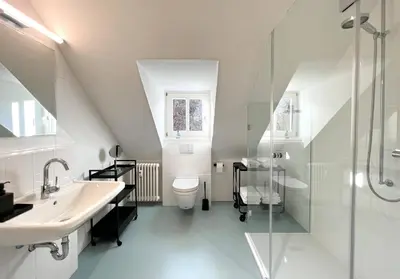 Ein Badezimmer in der Unterkunft Ferienwohnung Altmühle