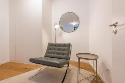 Ein Sitzbereich in der Unterkunft Schlossberg Maisonette NEU Terrasse Ausblick