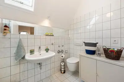 Ein Badezimmer in der Unterkunft LubuNest l Terrasse mit Grill & eigenem Parkplatz