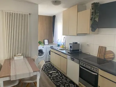 Küche/Küchenzeile in der Unterkunft Ferienwohnung Venningen