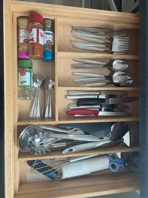 Küche/Küchenzeile in der Unterkunft Ferienwohnung Venningen