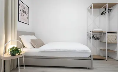 Ein Bett oder Betten in einem Zimmer der Unterkunft neu renovierte, gemütliche 4 Zi