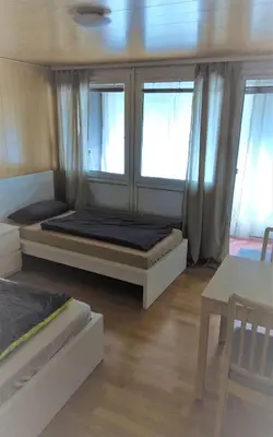 Ein Bett oder Betten in einem Zimmer der Unterkunft Monteurwohnung 5 Hoffmann