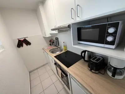 Küche/Küchenzeile in der Unterkunft Cosy studio apartment in a central location