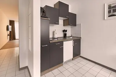 Küche/Küchenzeile in der Unterkunft LIV Design Apartments Ettlingen-Zentrum