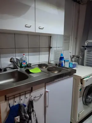 Küche/Küchenzeile in der Unterkunft Kinderfreundliche Wohnung