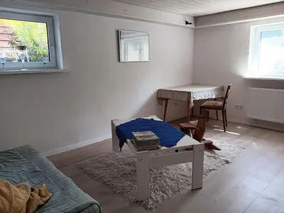 Ein Sitzbereich in der Unterkunft Kinderfreundliche Wohnung