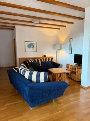 Ein Sitzbereich in der Unterkunft Ferienhaus Bohnert