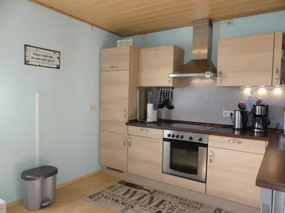 Küche/Küchenzeile in der Unterkunft Ferienwohnung Schanbacher