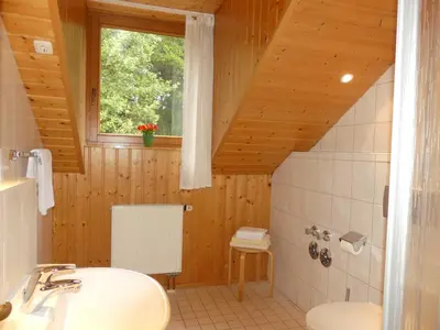 Ein Badezimmer in der Unterkunft Ferienwohnungen Hof Heiderich