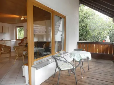 Ein Balkon oder eine Terrasse in der Unterkunft Ferienwohnungen Hof Heiderich