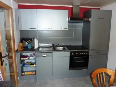 Küche/Küchenzeile in der Unterkunft Ferienwohnung Kraemer in Erbach