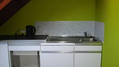 Küche/Küchenzeile in der Unterkunft Ferienwohnung Kuhn